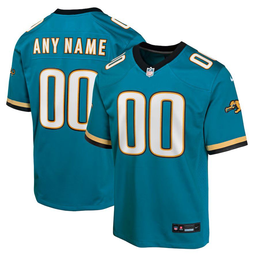 Youth Jacksonville Jaguars Nike Green Throwback Custom Game NFL Jersey-0